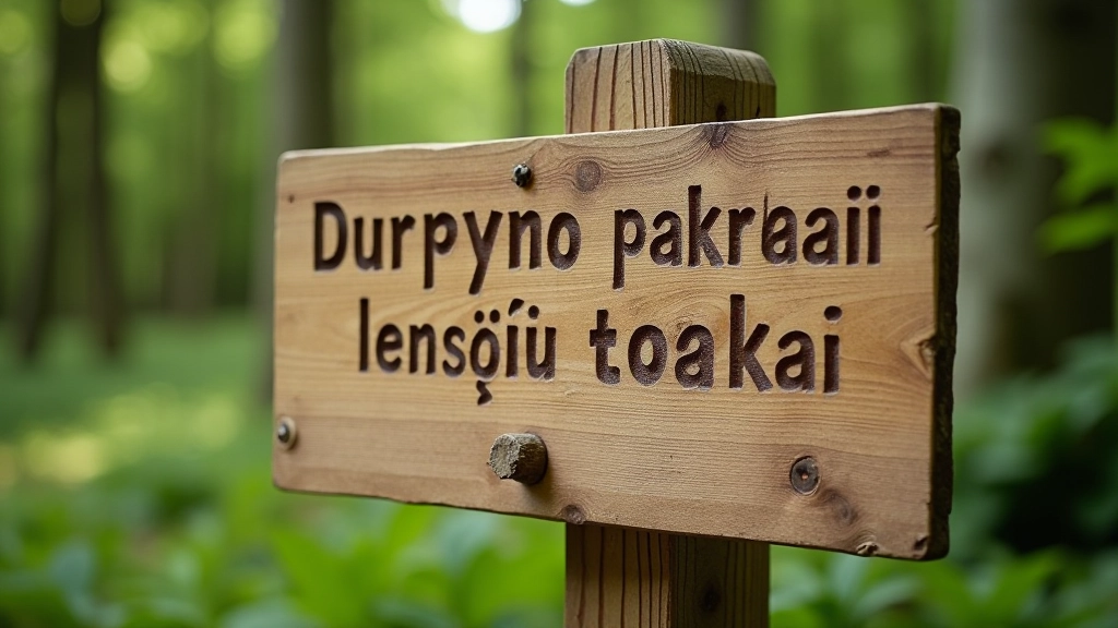 Edukacinė lentelė apie gamtos apsaugą